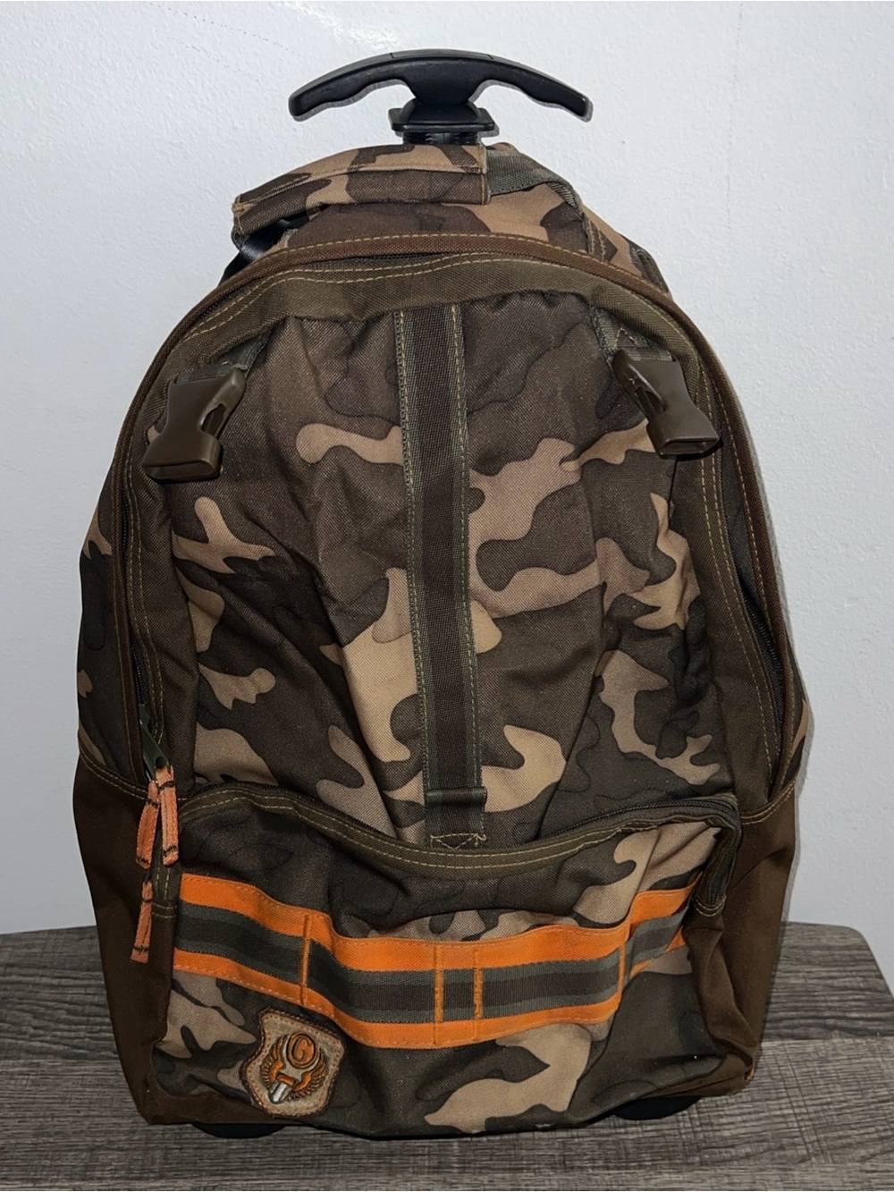 Vintage Gap Kids Rolling Backpack With Wheels School Bag Camo Extendable Handle